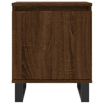 vidaXL Nachtkastje 40x30x50 cm bewerkt hout bruin eikenkleur
