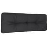 vidaXL Palletkussen 120x40x12 cm stof zwart
