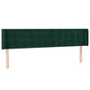 vidaXL Hoofdbord met randen 183x16x78/88 cm fluweel donkergroen