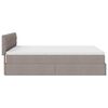 vidaXL Bed met matras 140x200 cm stof taupe