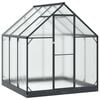 vidaXL Tuin Serre met de deur Antracietkleurig 183,5 x 183,5 x 207 cm