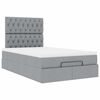 vidaXL Ottoman bed met matras 120x200cm stof lichtgrijs