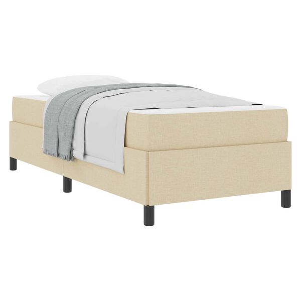 vidaXL Boxspringbed Cr&egrave;me 100 x 200 cm Stof
