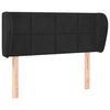 vidaXL Hoofdbord met randen 103x23x78/88 cm fluweel zwart