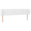 vidaXL Hoofdbord met randen 203x23x78/88 cm kunstleer wit