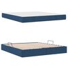 vidaXL Opbergbed met matras met matras Blauw 160 x 200 cm Polyester
