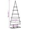 vidaXL Kerstdecoratie kerstboom 90 cm metaal zwart