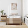 vidaXL Bedframe met matras Cappuccino 80 x 200 cm Stof
