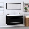 vidaXL 3-delige Badkamermeubelset spaanplaat zwart