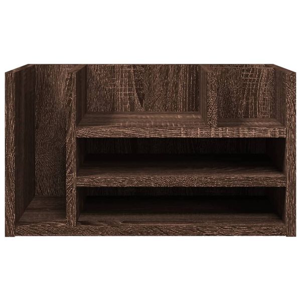 vidaXL Bureau organiser 44,5x24x25 cm bewerkt hout bruin eikenkleur