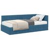vidaXL Hoekbedframe met Matras 2 st Blauw 90 x 200 cm Fluweel