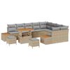 vidaXL Tuinbankenset 12 st 11-Aantal zitplaatsen Beige en Licht Grijs