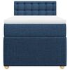 vidaXL Boxspring met matras stof blauw 90x190 cm