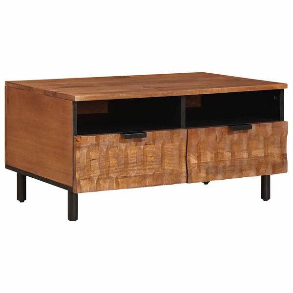 vidaXL Salontafel met lade Bruin 80 x 54 x 40 cm Massief Mango Hout