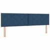 vidaXL Boxspringbed met matras Blauw 200 x 180 cm Polyester