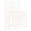 vidaXL Containerberging dubbel massief grenenhout wit