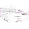 vidaXL Boxspring met matras en LED stof taupe 140x200 cm