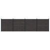 vidaXL Hek set 4 st 699 x 186 cm WPC en Aluminium Zwart