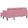 vidaXL Bankstel met kussen Roze Polyester