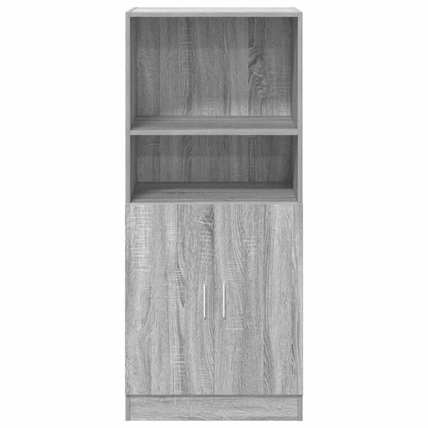 vidaXL Keukenkast 57x41,5x131,5 cm bewerkt hout grijs sonoma eiken