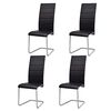 vidaXL Eetkamerstoelen 4 st kunstleer zwart
