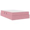 vidaXL Opbergbed met matras met matras Roze 120 x 190 cm Fluweel