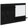 vidaXL Wandgemonteerde kapstok met plank Zwart Eiken 90 x 10 x 50 cm