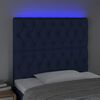vidaXL Hoofdbord LED 90x7x118/128 cm stof blauw