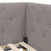 vidaXL Hoekbedframe met hoofdeinde Taupe 90 x 190 cm Stof