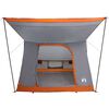 vidaXL Camping Tent met dak Grijs en Oranje 282 x 225 x 154 cm taft