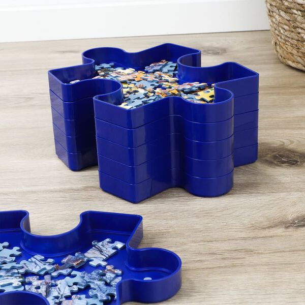 HI Puzzelsorteerbakje 21,5 cm blauw