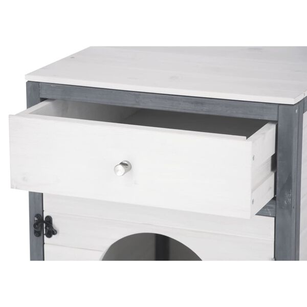 Kerbl Kattenbakkast Ida 45x58x60 cm wit en blauw