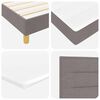 vidaXL Boxspringbed met matras met hoofdeinde Taupe 90 x 200 cm Stof