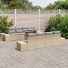 vidaXL Tuin Sofa Set met kussen met opslag 9 pcs Beige en Licht Grijs