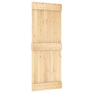 vidaXL Schuifdeur NARVIK Naturel en Zwart 85 x 210 cm (213,5 cm)