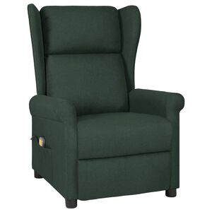 vidaXL Massagestoel stof donkergroen