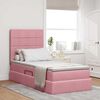 vidaXL Opslag bed met matras met matras Roze 100 x 200 cm Fluweel