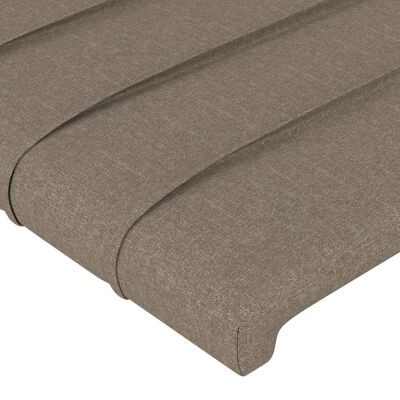 vidaXL Hoofdbord met randen 103x23x118/128 cm stof taupe