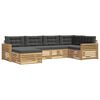 vidaXL Buiten bankenset 6 pcs Wit en antracietkleurig