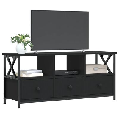 vidaXL Tv-meubel 102x33x45 cm bewerkt hout en ijzer zwart