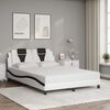 vidaXL Bedframe "Viana" met LED zonder matras wit en zwart 140x200 cm