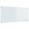 vidaXL Keukenachterwand Wit 110 x 50 cm gehard glas