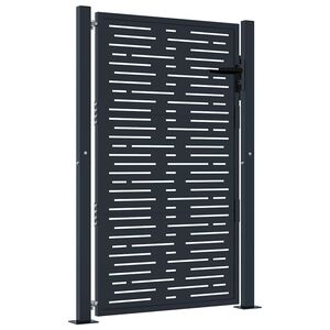vidaXL Poort 100x150 cm met vierkant staal antracietkleurig
