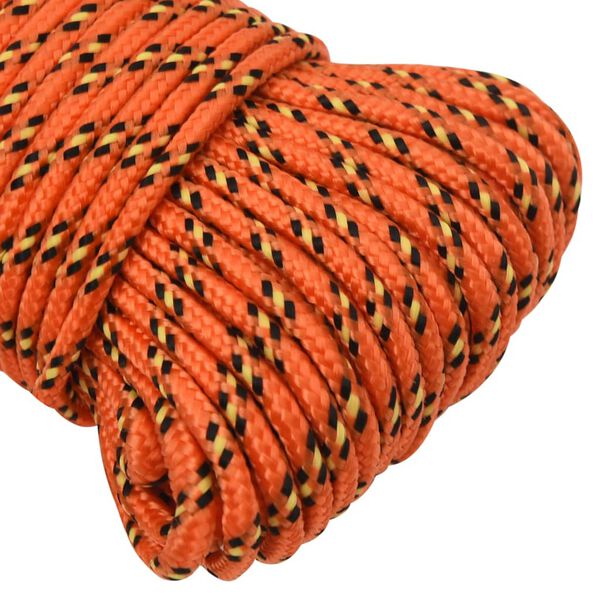 vidaXL Boottouw 4 mm 25 m polypropyleen oranje