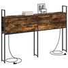vidaXL Opberghoofdbord met Oplaadstation Gerookt eiken 150 cm