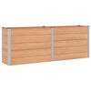 vidaXL Verhoogde plantenbak Bruin 250 x 50 x 91 cm WPC en Aluminium