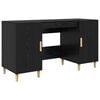 vidaXL Bureau Zwart Eiken Bewerkt hout 140 x 50 x 75 cm