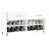 vidaXL Schoenenbank 102x35x55 cm bewerkt hout hoogglans wit