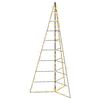 vidaXL Metalen kerstboom KUOPIO 210 cm Warmwit Staal Zwart