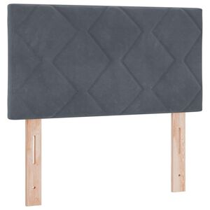 vidaXL LED Hoofdbord met hoofdeinde Donkergrijs 80 cm Nep Leer